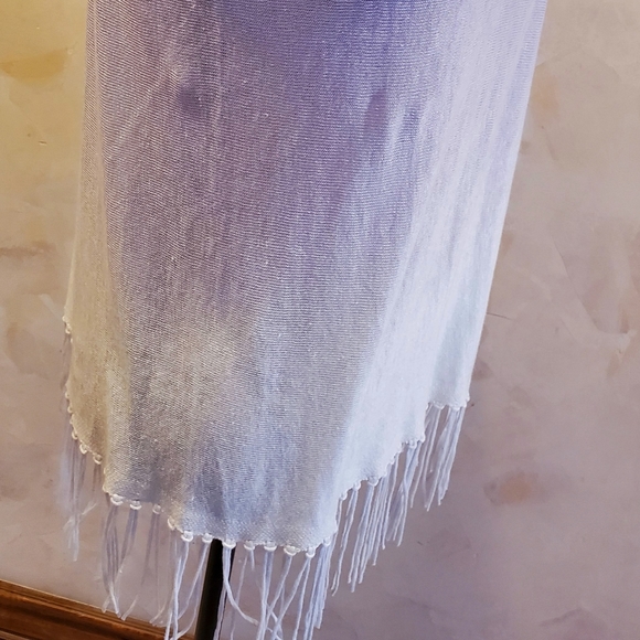LILLY PULITZER MARIN OMBRE SWEATER WRAP FRINGED LILAC VERBEN BEACH BLISS ONE SIZ - Picture 11 of 16